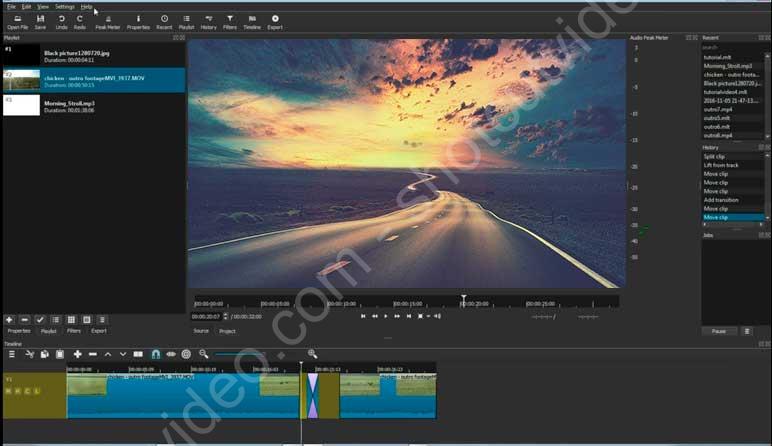 shotcutvideo.com - Interfaz gráfica de Shotcut