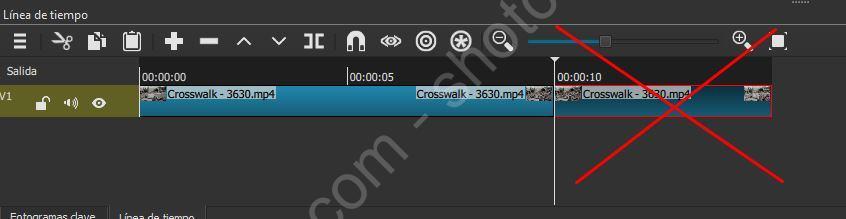 Eliminar la parte de vídeo sobrante