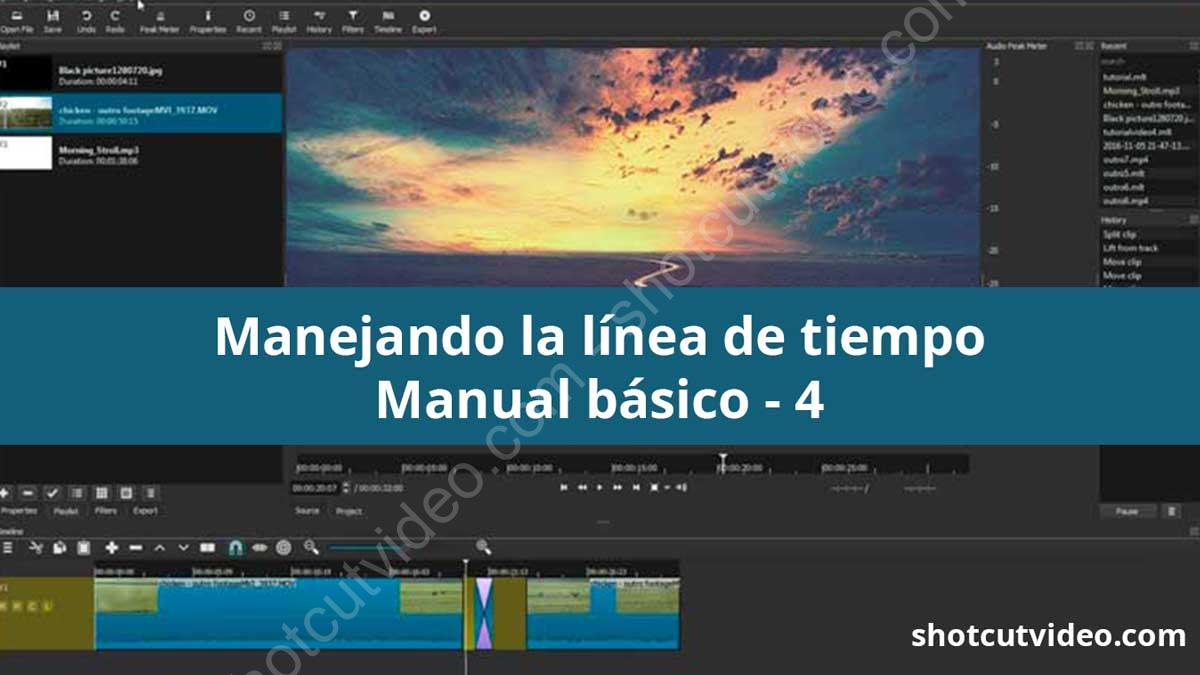 línea de tiempo Shotcut