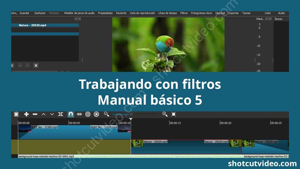 Trabajando con filtros - manual básico de Shotcut 5