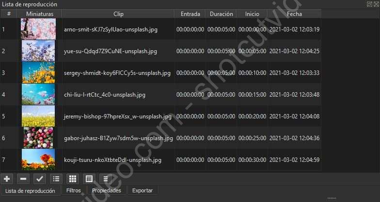 Imágenes en la lista de distribución