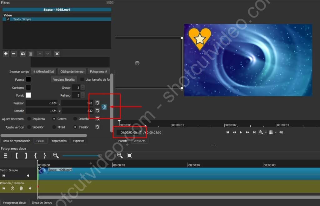 Añadir primer fotograma clave